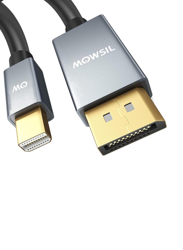 Mowsil 2-Meter 4K Mini DisplayPort Cable, DisplayPort to DisplayPort for MacBook Air/Pro/Surface Pro/Dock, Grey/Black
Mowsil 2-Meter 4K Mini DisplayPort Cable, DisplayPort to DisplayPort for MacBook Air/Pro/Surface Pro/Dock, Grey/Black
