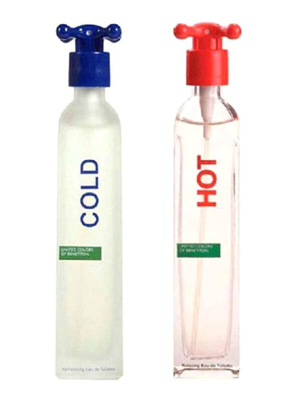 United Colors Of Benetton 2-Piece Perfume Set Unisex, Hot 100ml EDT Perfume, Cold 100ml EDT Perfume
United Colors Of Benetton 2-Piece Perfume Set Unisex, Hot 100ml EDT Perfume, Cold 100ml EDT Perfume