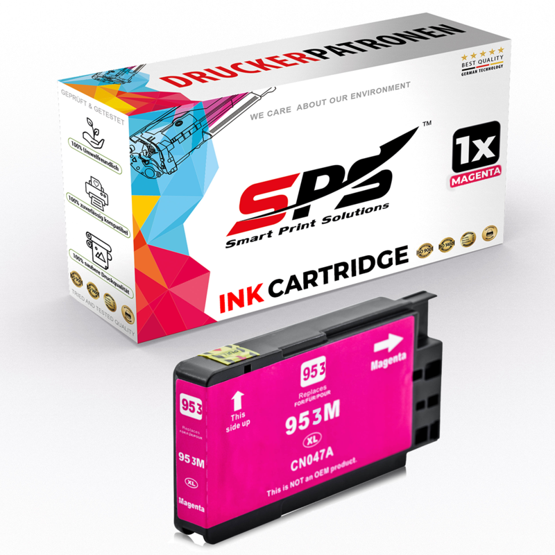 SPS Compatible Ink Cartridges for HP - 953XL - 1x Magenta - Yield upto 1,600 Pages
SPS Compatible Ink Cartridges for HP - 953XL - 1x Magenta - Yield upto 1,600 Pages
