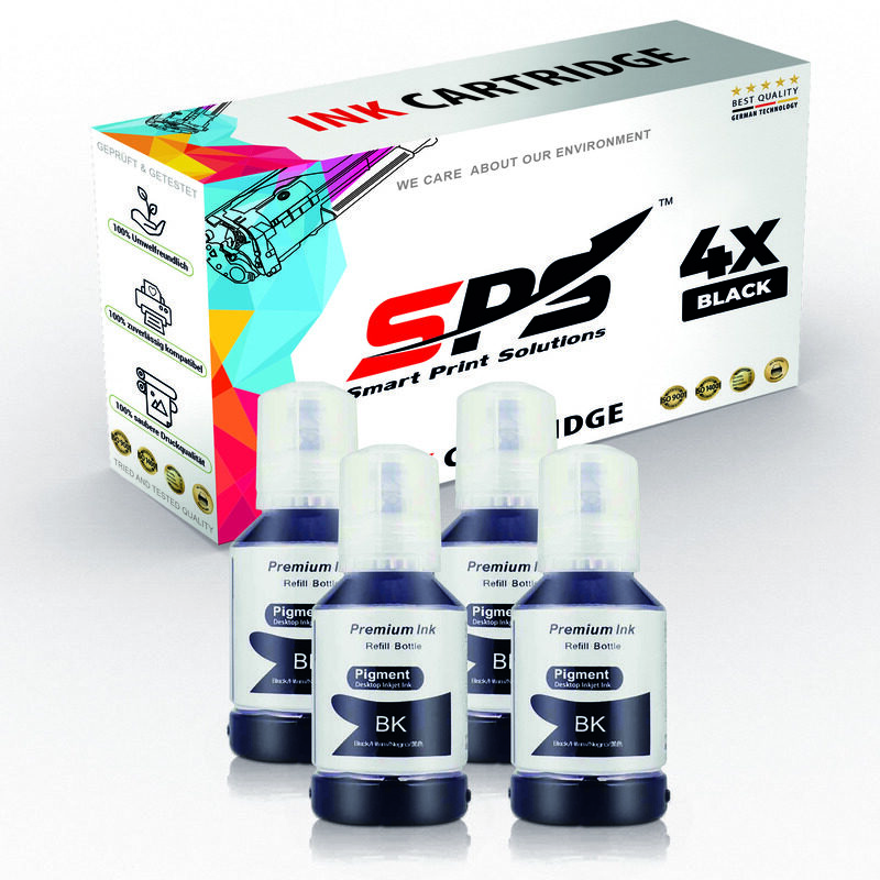 SPS Compatible Ink Cartridges for Epson - T-101 - 4x Black - Yield Upto 550 Pages
SPS Compatible Ink Cartridges for Epson - T-101 - 4x Black - Yield Upto 550 Pages