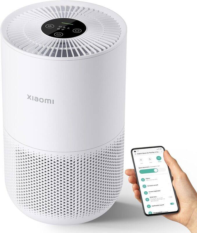 Xiaomi Smart Air Purifier 4 Compact EU works with Ok google,Alexa,Mi home APP Room size 48 m, white, AC M18,SC
Xiaomi Smart Air Purifier 4 Compact EU works with Ok google,Alexa,Mi home APP Room size 48 m, white, AC M18,SC