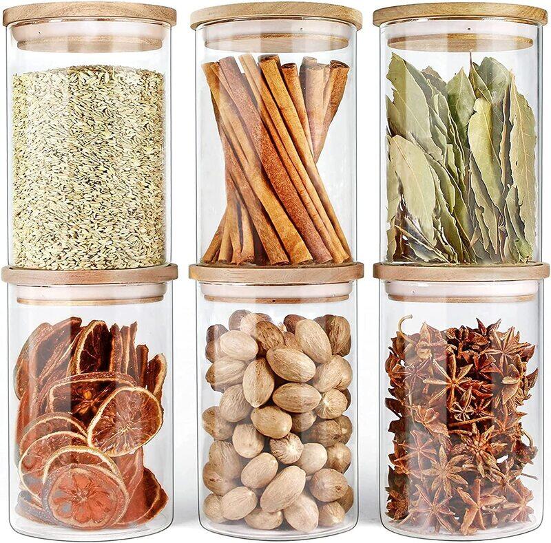 Viodrop VOIDROP-1000ML/Set of 6/Glass Storage Jar with Wooden Lids,Glass Airtight sets,Spice Jar, Kitchen Organization and Storage Containers Ideal for Sugar,
Viodrop VOIDROP-1000ML/Set of 6/Glass Storage Jar with Wooden Lids,Glass Airtight sets,Spice Jar, Kitchen Organization and Storage Containers Ideal for Sugar,