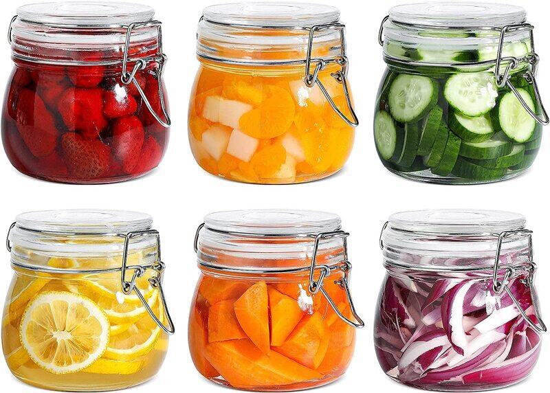 Viodrop VOIDROP-Airtight Glass Canister Set of 6 with Lids 17oz/500ML Food Storage Jar Round - Storage Container with Clear Preserving Seal Wire Clip Fastenin
Viodrop VOIDROP-Airtight Glass Canister Set of 6 with Lids 17oz/500ML Food Storage Jar Round - Storage Container with Clear Preserving Seal Wire Clip Fastenin
