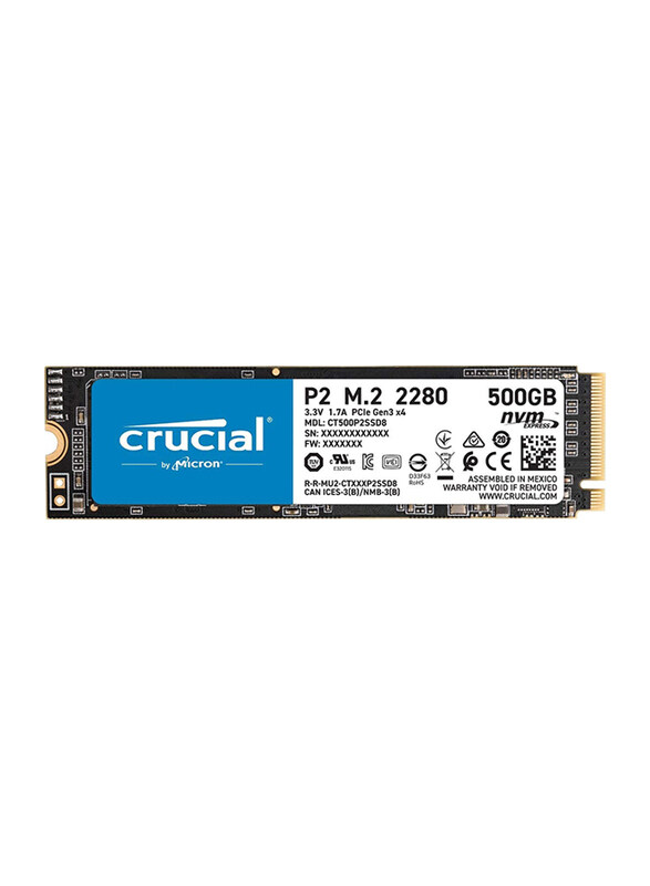 Crucial 500GB P2 3D NAND NVMe PCIe M.2 Internal SSD with Up to 2400 MB/s Reading Speed for PC/Laptop, CT500P2SSD8, Multicolour
Crucial 500GB P2 3D NAND NVMe PCIe M.2 Internal SSD with Up to 2400 MB/s Reading Speed for PC/Laptop, CT500P2SSD8, Multicolour