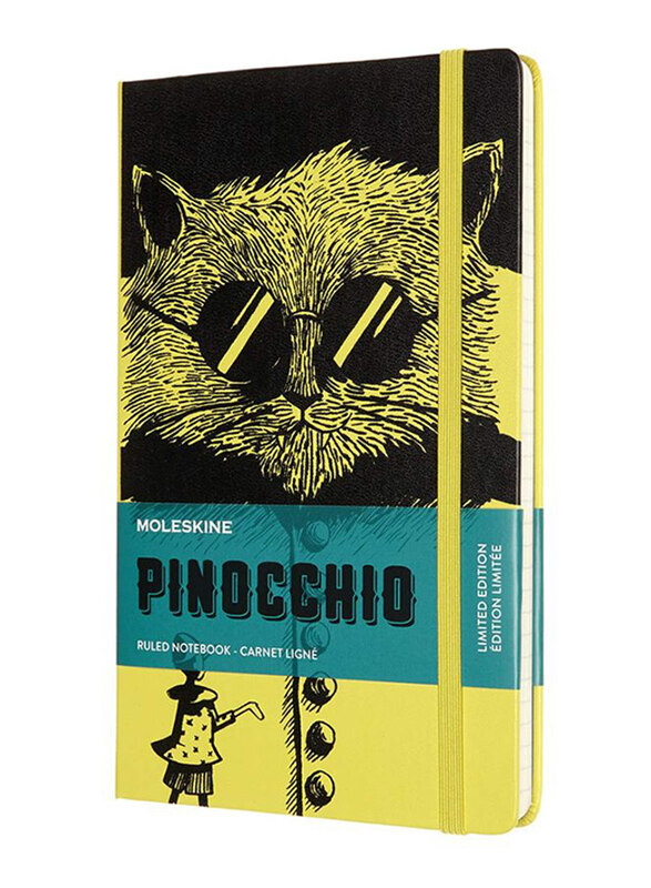 Moleskine Limited Edition Pinocchio "The Cat" Large Ruled Hard Cover Notebook, 5 x 8.25cm, Multicolour
Moleskine Limited Edition Pinocchio "The Cat" Large Ruled Hard Cover Notebook, 5 x 8.25cm, Multicolour