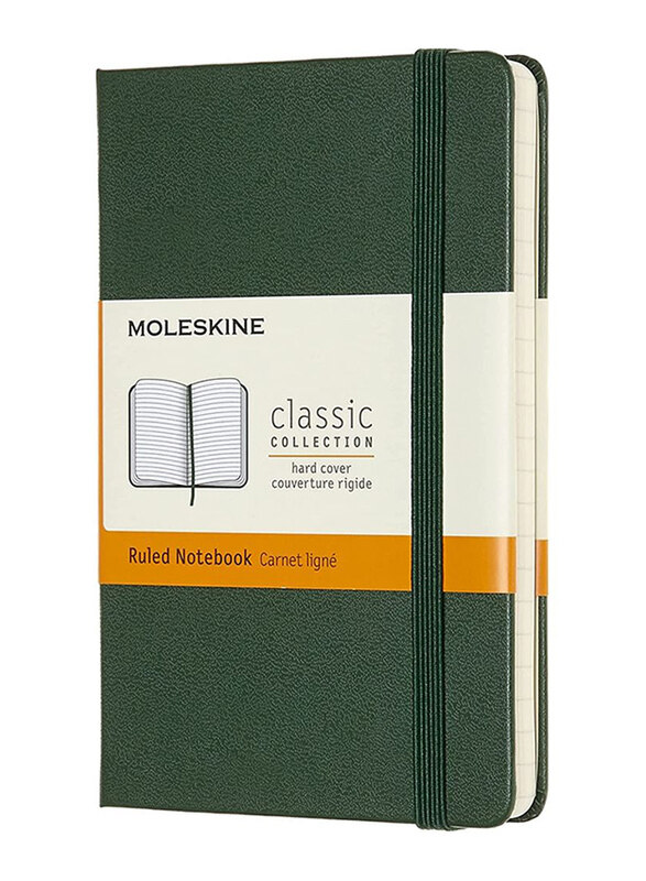 Moleskine Classic Ruled Paper Notebook with Hard Cover & Elastic Closure, 9 x 14cm, Myrtle Green
Moleskine Classic Ruled Paper Notebook with Hard Cover & Elastic Closure, 9 x 14cm, Myrtle Green