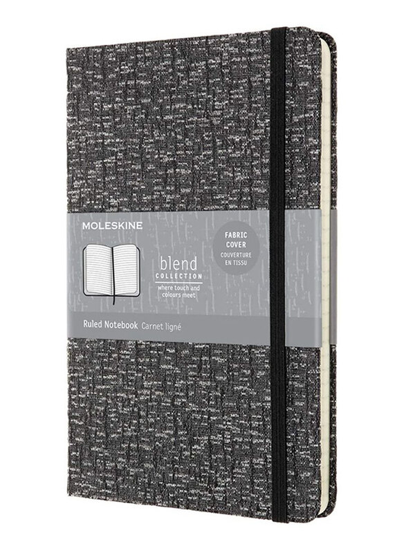 Moleskine Blend Collection Ruled Notebook with Fabric Hard Cover and Elastic Closure, 13 x 21cm, Grey
Moleskine Blend Collection Ruled Notebook with Fabric Hard Cover and Elastic Closure, 13 x 21cm, Grey
