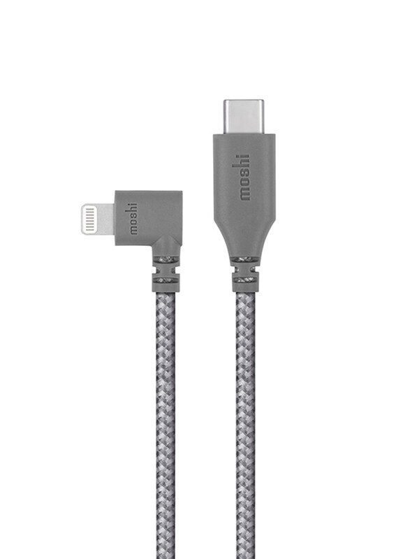 Moshi 1.5-Meter Integra 90-Degree Connector Lightning Cable, USB Type-C Male to Lightning, Titanium Grey
Moshi 1.5-Meter Integra 90-Degree Connector Lightning Cable, USB Type-C Male to Lightning, Titanium Grey