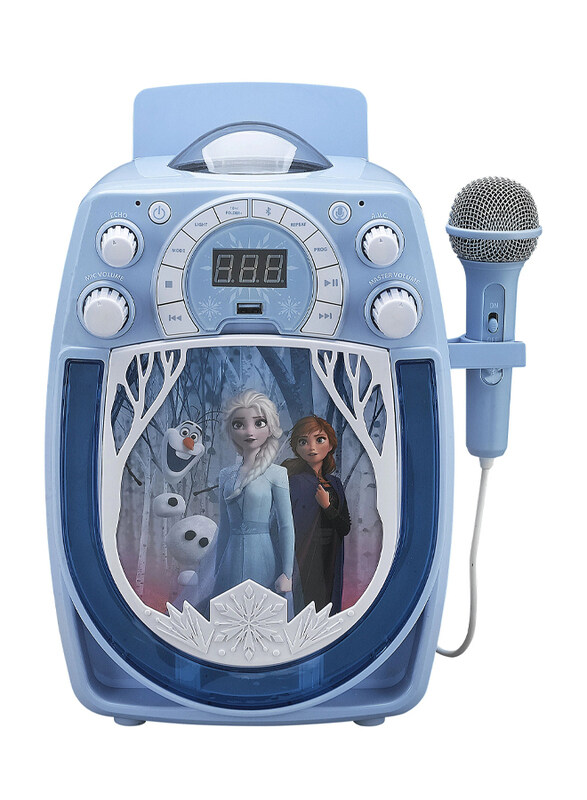 iHome Frozen Kid Designs Portable Bluetooth Rechargeable MP3 Sing Along Karaoke with Mic and LED Light Show, Ages 8+
iHome Frozen Kid Designs Portable Bluetooth Rechargeable MP3 Sing Along Karaoke with Mic and LED Light Show, Ages 8+