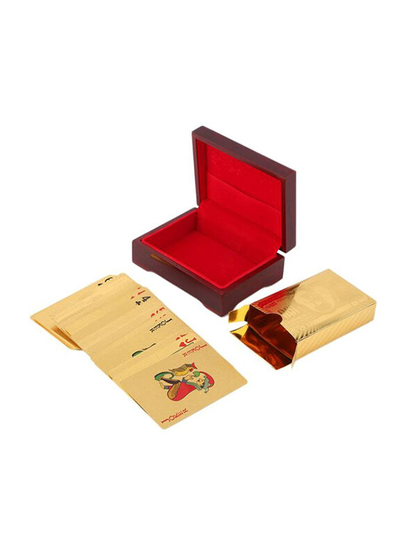 Generic 54-Piece 24K Carat Gold Foil Plated Playing Card With Wood Box Set Card Game, Gold
Generic 54-Piece 24K Carat Gold Foil Plated Playing Card With Wood Box Set Card Game, Gold