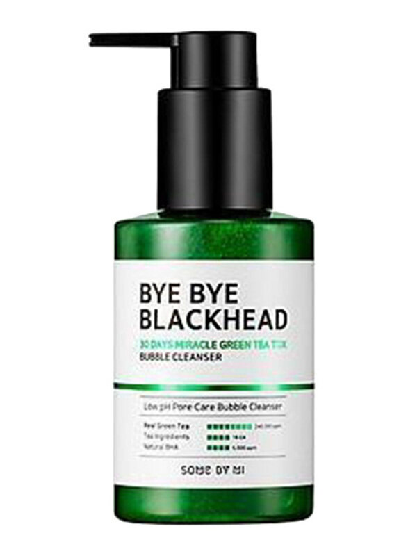 Some By Mi Bye Bye Blackhead 30 Days Miracle Green Tea Tox Bubble Cleanser, 120g
Some By Mi Bye Bye Blackhead 30 Days Miracle Green Tea Tox Bubble Cleanser, 120g