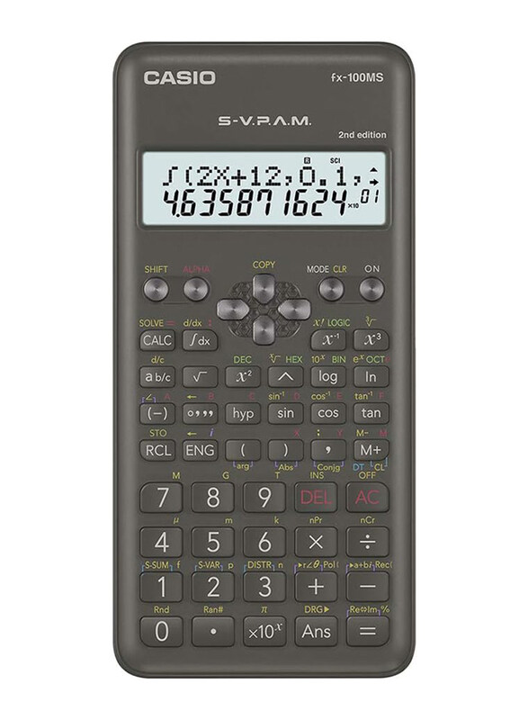 Casio FX-100MS 2nd Gen Non-Programmable Scientific Calculator, 300 Functions & 2-line Display, Black
Casio FX-100MS 2nd Gen Non-Programmable Scientific Calculator, 300 Functions & 2-line Display, Black