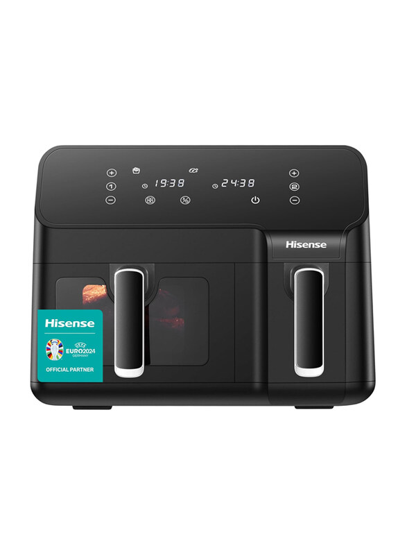 Hisense Preset Menus 360° Circulation Led Display Dual Cooking Zone Dual Basket Air Fryer, 8.6L, H09afbk2s5, Black
Hisense Preset Menus 360° Circulation Led Display Dual Cooking Zone Dual Basket Air Fryer, 8.6L, H09afbk2s5, Black