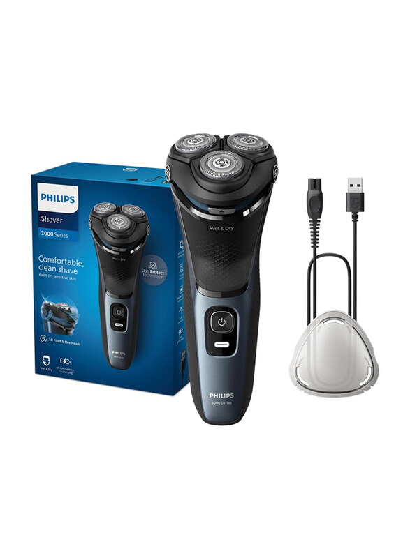 Philips 3000 Series Wet & Dry Use 60min Cordless Power Cut Blades 5D Pivot & Flex Head Shaver with Skin Protect Tech & Pop-Up Trimmer Included, S3144/
Philips 3000 Series Wet & Dry Use 60min Cordless Power Cut Blades 5D Pivot & Flex Head Shaver with Skin Protect Tech & Pop-Up Trimmer Included, S3144/