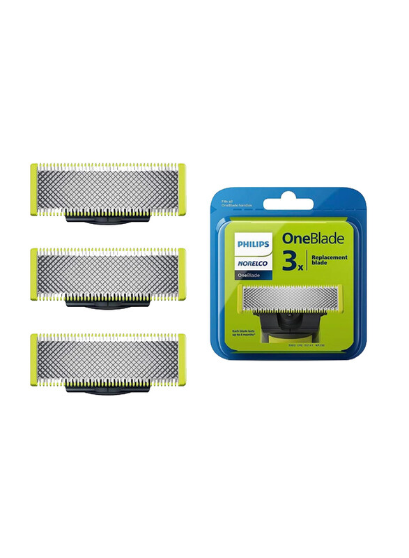 Philips Norelco Genuine OneBlade Replacement Blades, 3 Pieces, QP230/80, Multicolour
Philips Norelco Genuine OneBlade Replacement Blades, 3 Pieces, QP230/80, Multicolour