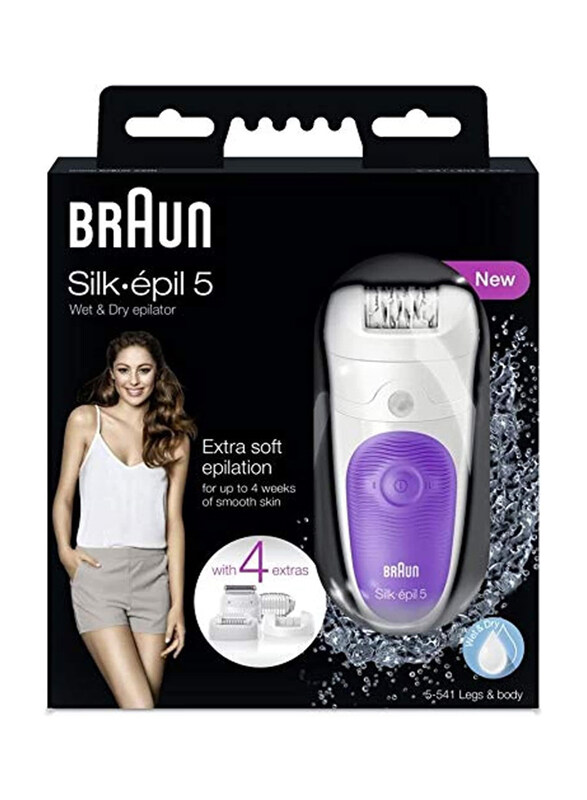 Braun Silk-Epil 5 International Version Wet & Dry Epilator with 4 Extras, 5-541, White/Lilac
Braun Silk-Epil 5 International Version Wet & Dry Epilator with 4 Extras, 5-541, White/Lilac