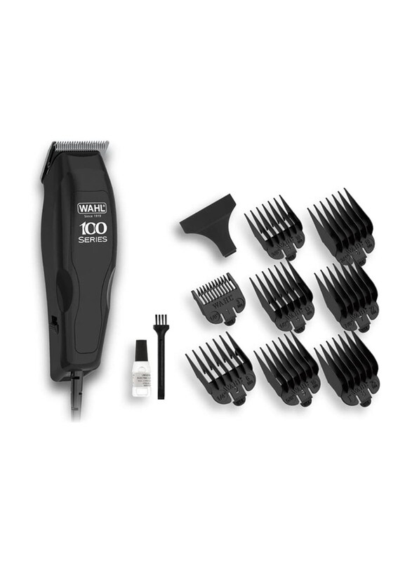 Wahl Home Pro 100 Series Hair Trimmer Set with Accessories & 8 Attachment Combs, Black
Wahl Home Pro 100 Series Hair Trimmer Set with Accessories & 8 Attachment Combs, Black