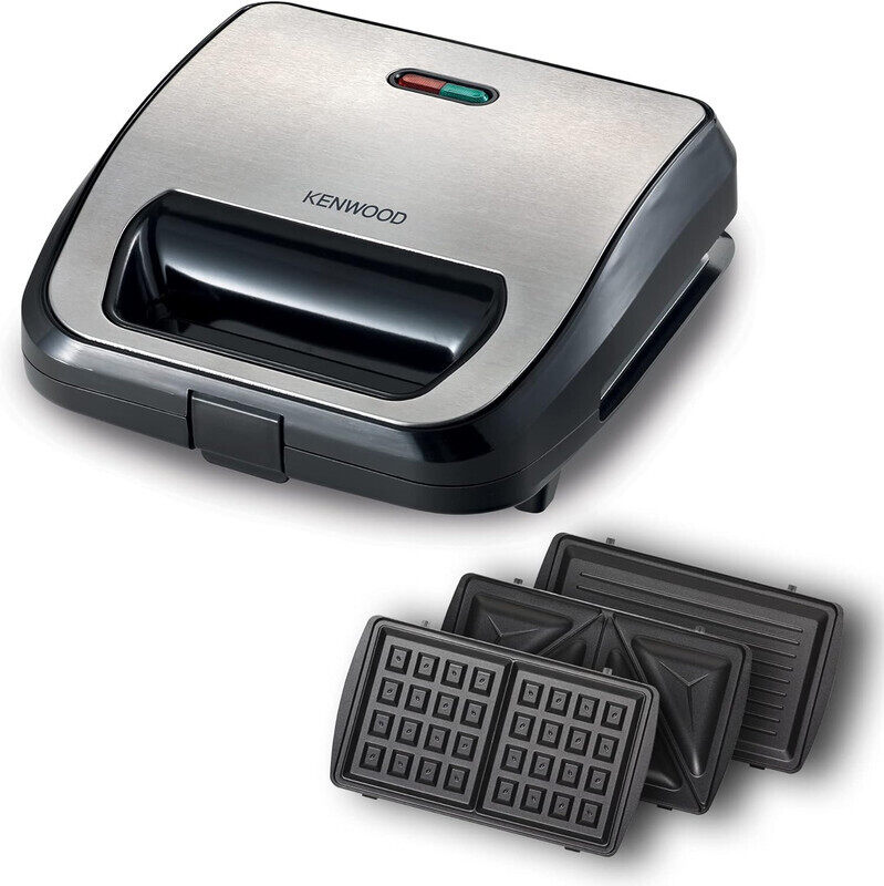 Kenwood Sandwich Maker 3 In 1 Sandwich, Grill/Griddle, Waffle, Dual Plate Press For Toasties, Easy To Use & Clean, Non-Stick Plates, Compact Size Brea
Kenwood Sandwich Maker 3 In 1 Sandwich, Grill/Griddle, Waffle, Dual Plate Press For Toasties, Easy To Use & Clean, Non-Stick Plates, Compact Size Brea
