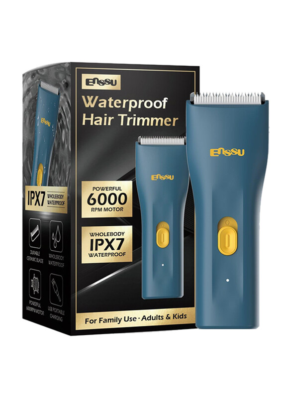 ENSSU Waterproof Cordless Hair Trimmer with Powerful 6000 RPM Motor and Replaceable BLADELOCK Ceramic Blades, Blue
ENSSU Waterproof Cordless Hair Trimmer with Powerful 6000 RPM Motor and Replaceable BLADELOCK Ceramic Blades, Blue