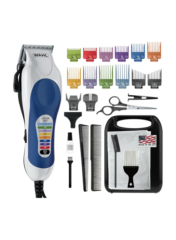 Wahl 26-Piece Color Pro Complete Hair Cutting Kit with Extended Accessories & Cape, 79300-1001, Multicolour
Wahl 26-Piece Color Pro Complete Hair Cutting Kit with Extended Accessories & Cape, 79300-1001, Multicolour