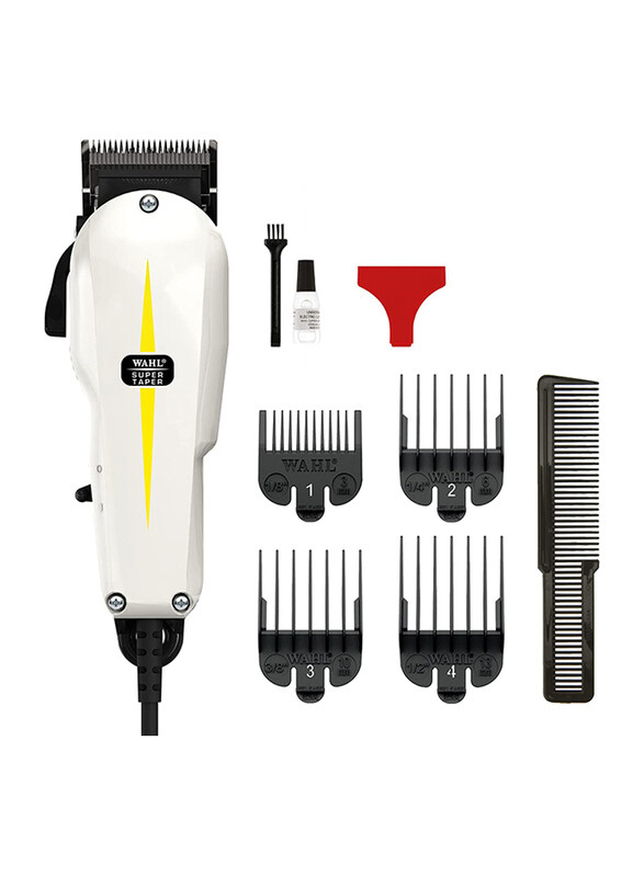 Wahl Super Taper Classic Series Professional Corded Hair Clipper, 8467-100, White
Wahl Super Taper Classic Series Professional Corded Hair Clipper, 8467-100, White