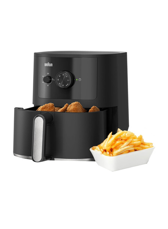 Braun Auto-off Temperature Control 80-200° Multifry Realair Technology 3 Air Fryer, 4.3L, 1500W, Hf3000, Black
Braun Auto-off Temperature Control 80-200° Multifry Realair Technology 3 Air Fryer, 4.3L, 1500W, Hf3000, Black