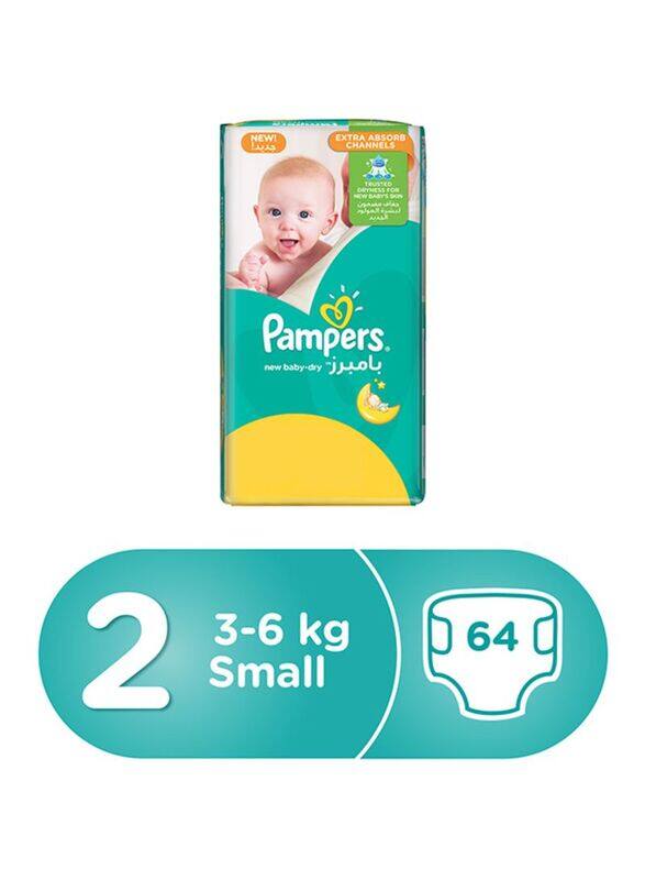 Pampers New Baby-Dry Mini Disposable Diapers, Size 2, 3-6 Kg, Value Pack, 64 Count
Pampers New Baby-Dry Mini Disposable Diapers, Size 2, 3-6 Kg, Value Pack, 64 Count