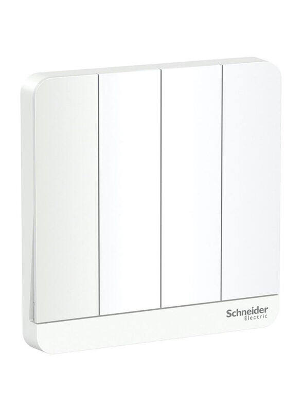 Schneider Electric 250V AC AvatarOn 4 Gang 1 Way Switch, 8.6 x 8.6 x 3.42cm, White
Schneider Electric 250V AC AvatarOn 4 Gang 1 Way Switch, 8.6 x 8.6 x 3.42cm, White