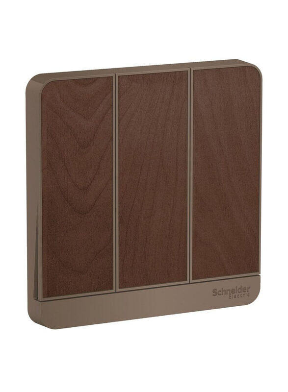 Schneider Electric 250V AvatarOn Dark Wood 1 Way 3 Gang Switch, 16AX, E8333L1_WD, Brown
Schneider Electric 250V AvatarOn Dark Wood 1 Way 3 Gang Switch, 16AX, E8333L1_WD, Brown