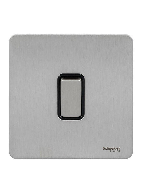Schneider Electric GU1412BSS Ultimate Screwless Flat Plate Rocker Switch 1 Gang 2 Way, 16AX, 230 V, Grey
Schneider Electric GU1412BSS Ultimate Screwless Flat Plate Rocker Switch 1 Gang 2 Way, 16AX, 230 V, Grey
