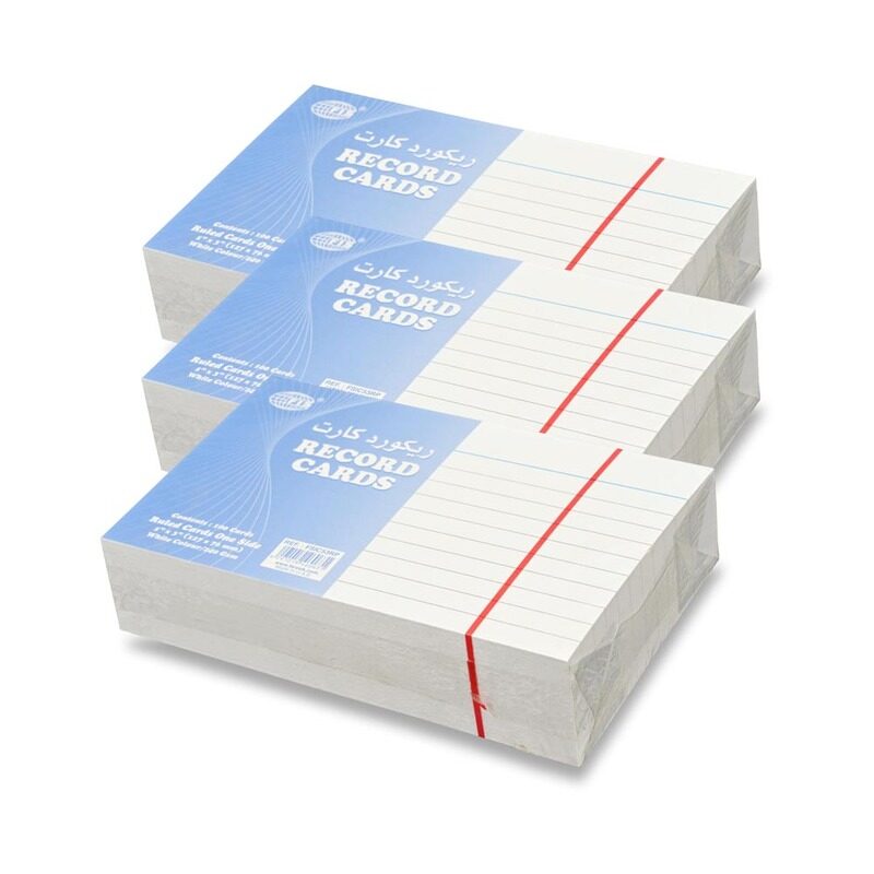 FIS Ruled Record Cards or Index Cards, Size:5"x3" Inches (127x76mm), One Side Single Ruled, 240gsm, 100 Sheets Per Packet, Packet of 3 Pieces, White C
FIS Ruled Record Cards or Index Cards, Size:5"x3" Inches (127x76mm), One Side Single Ruled, 240gsm, 100 Sheets Per Packet, Packet of 3 Pieces, White C