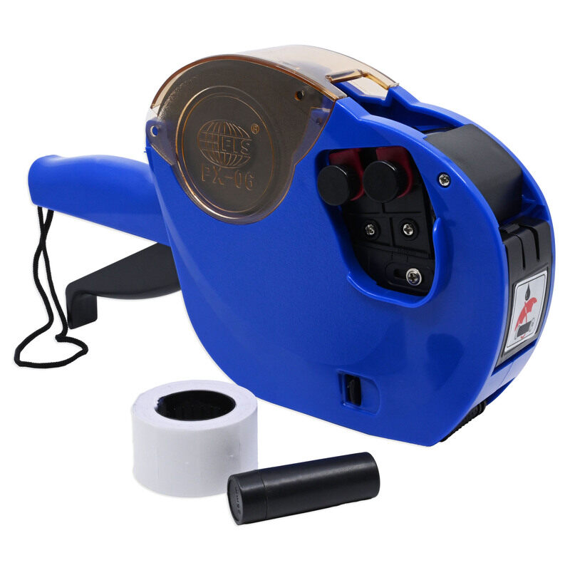 FIS Alphabet/Price Labeler Machine, 2 Line Printing Color, with Ink Cartridge & Labeler Roll, Color Blue - FSPX06BL
FIS Alphabet/Price Labeler Machine, 2 Line Printing Color, with Ink Cartridge & Labeler Roll, Color Blue - FSPX06BL
