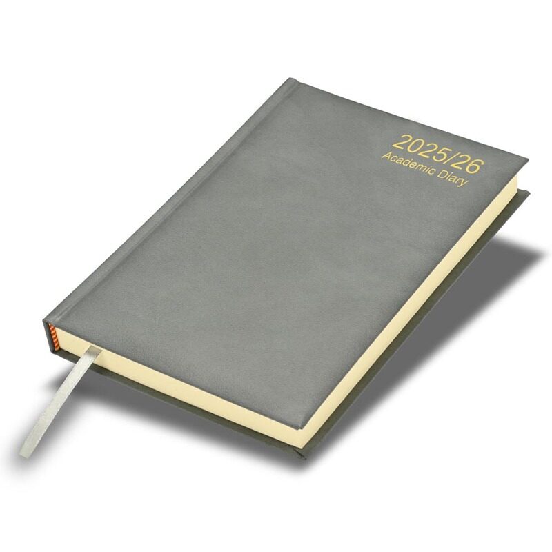 FIS 2025-2026 ACADEMIC DIARY, A5 Size(148x210mm) with German Bonded Leather Cover Materials, English, 70gsm Italian Ivory Paper, Grey Color, Pack in G
FIS 2025-2026 ACADEMIC DIARY, A5 Size(148x210mm) with German Bonded Leather Cover Materials, English, 70gsm Italian Ivory Paper, Grey Color, Pack in G