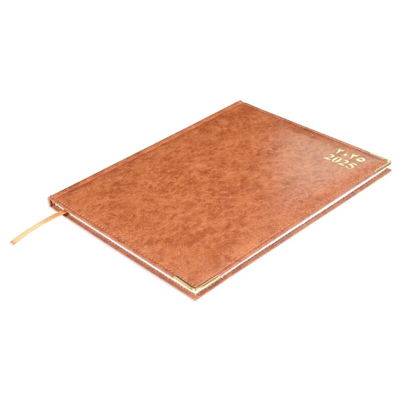 FIS 2025 Executive Diary, Vinyl Materials, 1 Side Padded and Sewn Cover, Golden Corners, Size 210x260mm, English/French/Arabic, 70gsm White Paper, Bro
FIS 2025 Executive Diary, Vinyl Materials, 1 Side Padded and Sewn Cover, Golden Corners, Size 210x260mm, English/French/Arabic, 70gsm White Paper, Bro