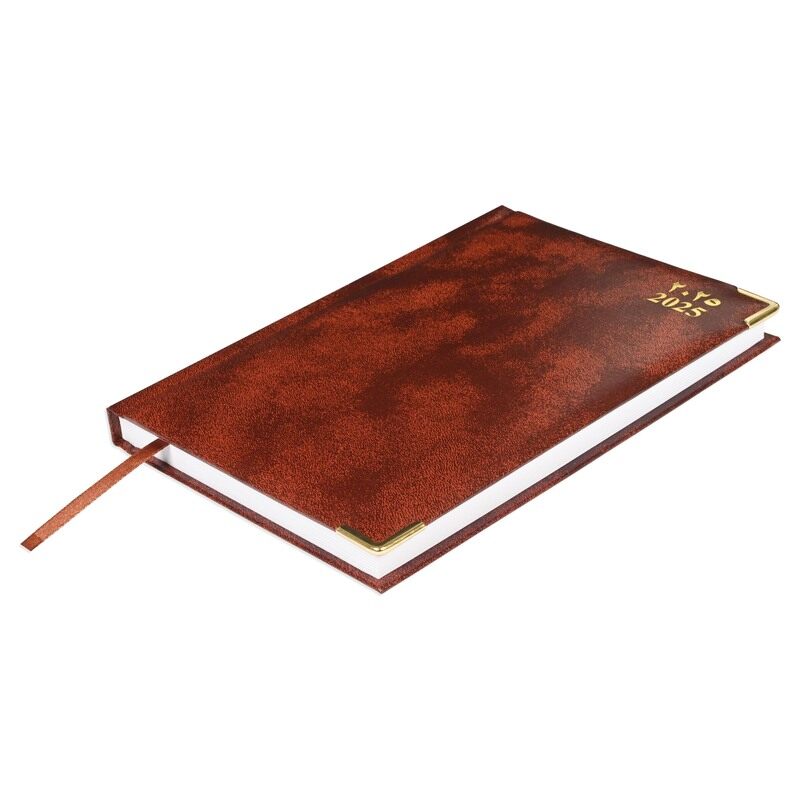 FIS 2025 A5 Diary, Hard Cover Vinyl Materials, 1 Side Padded, Gold Round Corners, Saturday & Sunday Combined, Size A5(148x210mm), Arabic/English, 60gs
FIS 2025 A5 Diary, Hard Cover Vinyl Materials, 1 Side Padded, Gold Round Corners, Saturday & Sunday Combined, Size A5(148x210mm), Arabic/English, 60gs