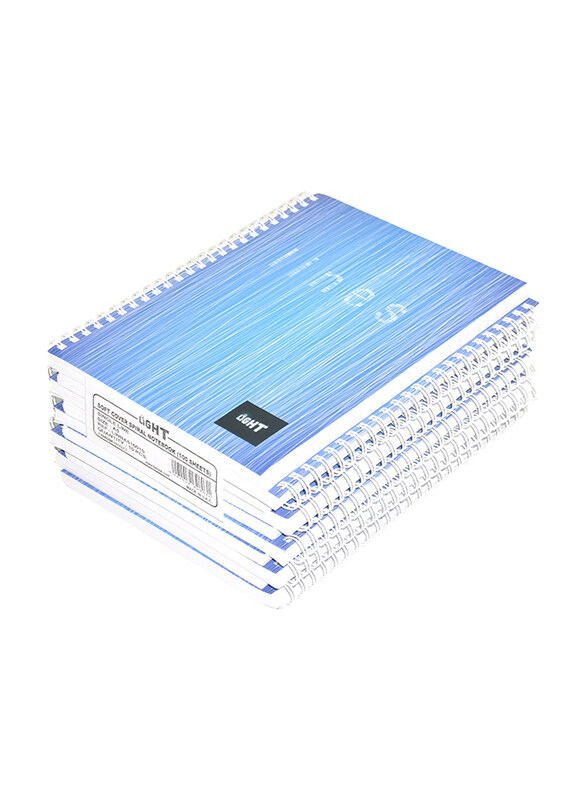 Light 10-Piece Spiral Soft Cover Notebook, Single Ruled, 100 Sheets, A5 Size, LINBA51601S, Blue/White
Light 10-Piece Spiral Soft Cover Notebook, Single Ruled, 100 Sheets, A5 Size, LINBA51601S, Blue/White