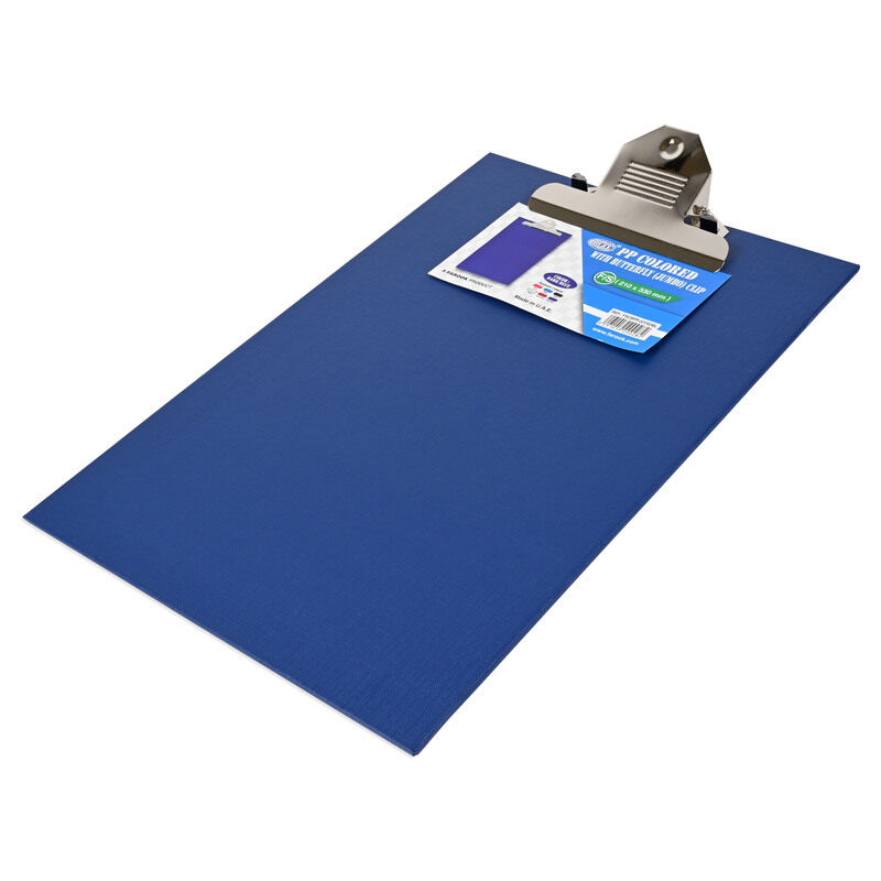 FIS PP Colored Clipboard with Butterfly Jumbo Clip, Foolscap Size(210x330mm), Dark Blue Color-FSCBPPJCFSDBL
FIS PP Colored Clipboard with Butterfly Jumbo Clip, Foolscap Size(210x330mm), Dark Blue Color-FSCBPPJCFSDBL