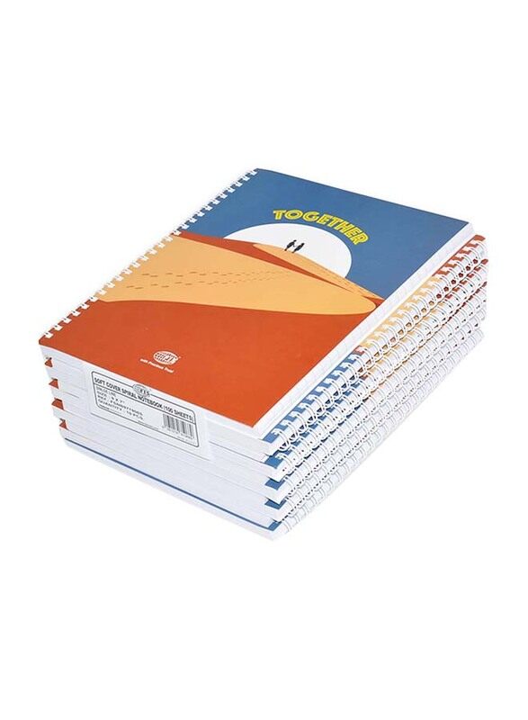 FIS Spiral Soft Cover Single Line Notebook Set, 10 x 100 Sheets, 9 x 7 inch, FSNB971906S, Multicolour
FIS Spiral Soft Cover Single Line Notebook Set, 10 x 100 Sheets, 9 x 7 inch, FSNB971906S, Multicolour