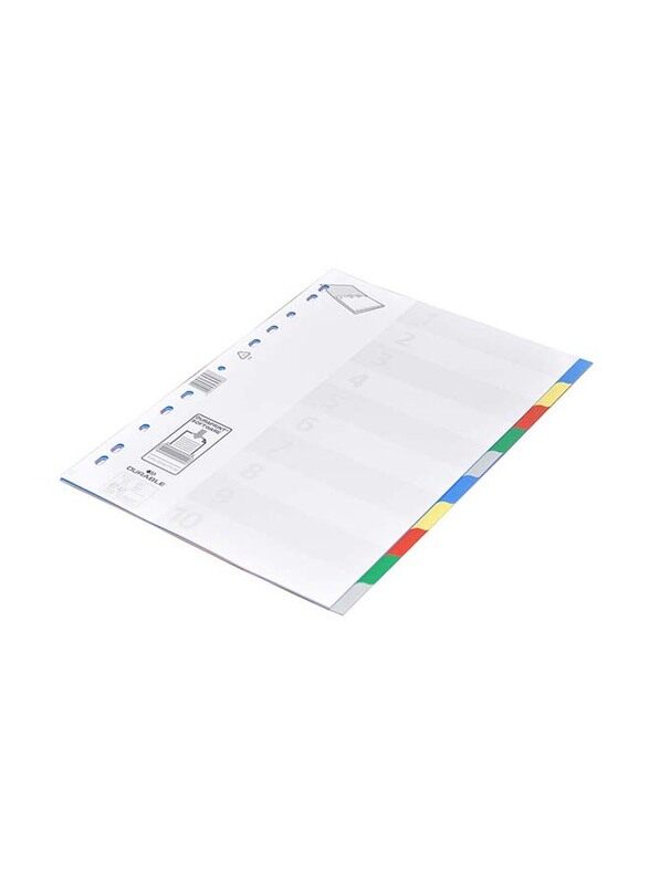 Durable Divider File Folder, A4 Size, 25 Pieces, 10 Sheets, Multicolour
Durable Divider File Folder, A4 Size, 25 Pieces, 10 Sheets, Multicolour