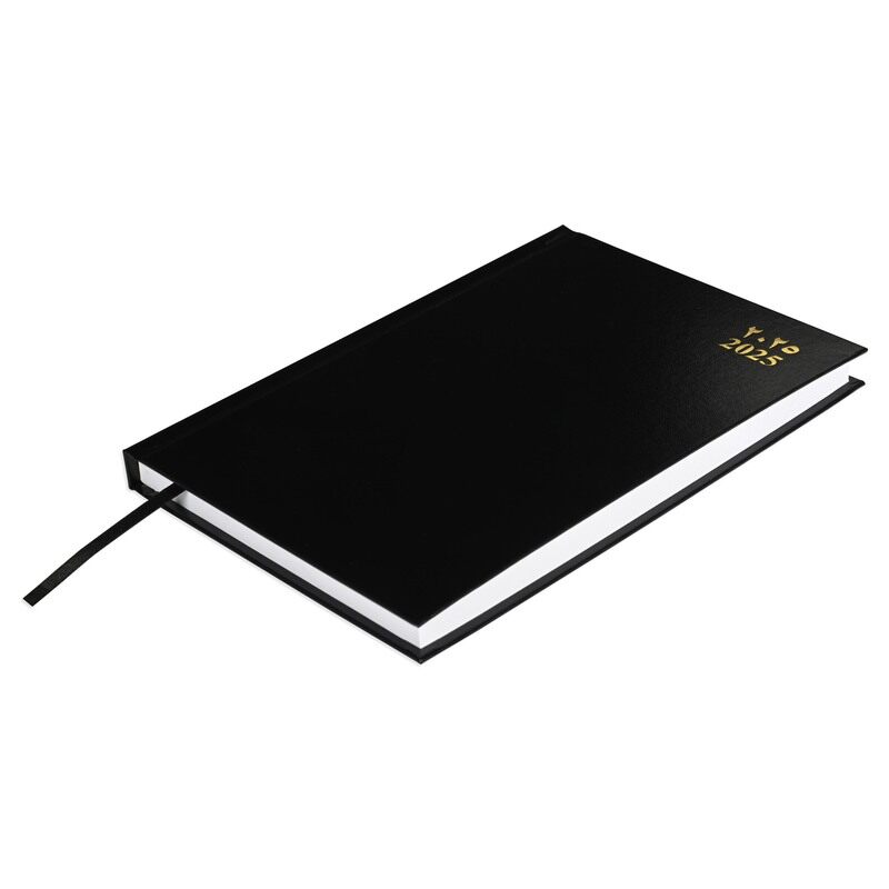 FIS 2025 A5 Diary, Hard Cover Vinyl Materials, Saturday & Sunday Combined, Size A5(148x210mm), Arabic/English, 60gsm White Paper, Black Color-FSDI90AE
FIS 2025 A5 Diary, Hard Cover Vinyl Materials, Saturday & Sunday Combined, Size A5(148x210mm), Arabic/English, 60gsm White Paper, Black Color-FSDI90AE
