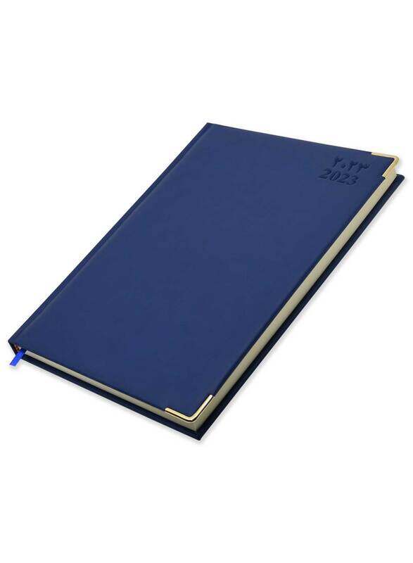 FIS 2023 Arabic/English PU Diary with 1-Side Padded Gold Corner, 320 Sheets, 70 GSM, A4 Size, FSDI48AEPG23BL, Blue
FIS 2023 Arabic/English PU Diary with 1-Side Padded Gold Corner, 320 Sheets, 70 GSM, A4 Size, FSDI48AEPG23BL, Blue