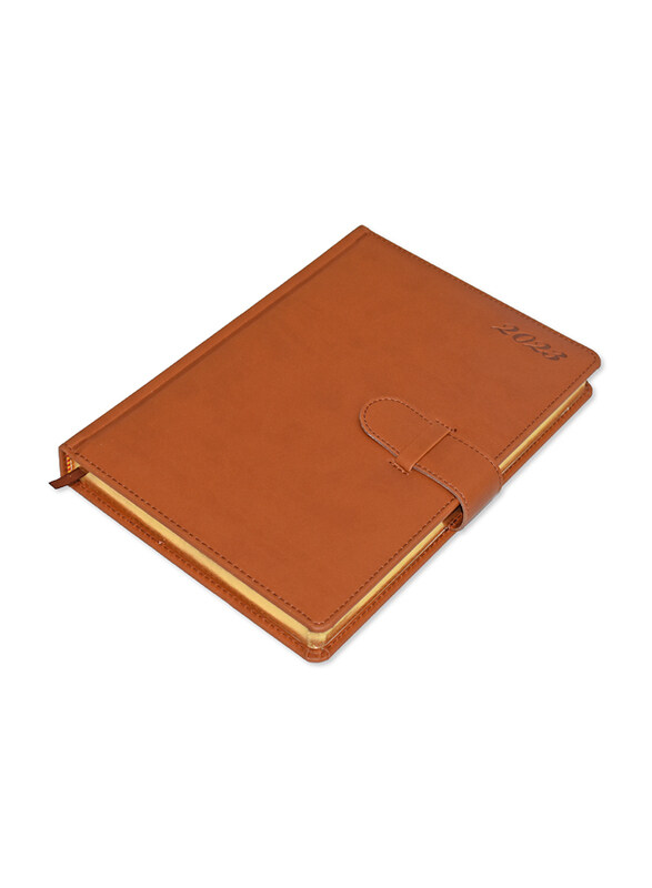 FIS 2023 Italian PU Golden 1-Side Padded English Agenda Diary, 400 Sheets, 70 GSM, FSDI75EPG23BR, Brown
FIS 2023 Italian PU Golden 1-Side Padded English Agenda Diary, 400 Sheets, 70 GSM, FSDI75EPG23BR, Brown