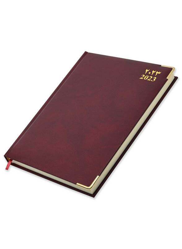 FIS 2023 Arabic/English Bonded Leather Cover Executive Diary, 384 Sheets, 70 GSM, FSDI88AEB23MR, Maroon
FIS 2023 Arabic/English Bonded Leather Cover Executive Diary, 384 Sheets, 70 GSM, FSDI88AEB23MR, Maroon