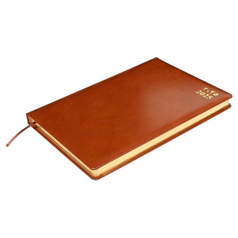 FIS2025 Diary, Bonded Leather Materials, 1 Side Padded Cover, Gilded Edges, Round Corners, Arabic/English, Size A4(210x297mm), Brown Color-FSDI45AEGB2
FIS2025 Diary, Bonded Leather Materials, 1 Side Padded Cover, Gilded Edges, Round Corners, Arabic/English, Size A4(210x297mm), Brown Color-FSDI45AEGB2