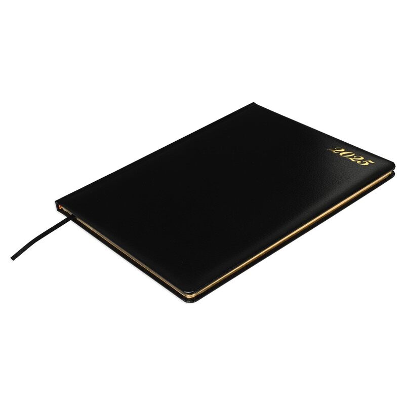 FIS2025 Golden Executive Diary, Bonded Leather Materials, 1 Side Padded Cover, Gold Gilded Edges, Round Corners, Size 210x260mm, English/French, 70gsm
FIS2025 Golden Executive Diary, Bonded Leather Materials, 1 Side Padded Cover, Gold Gilded Edges, Round Corners, Size 210x260mm, English/French, 70gsm