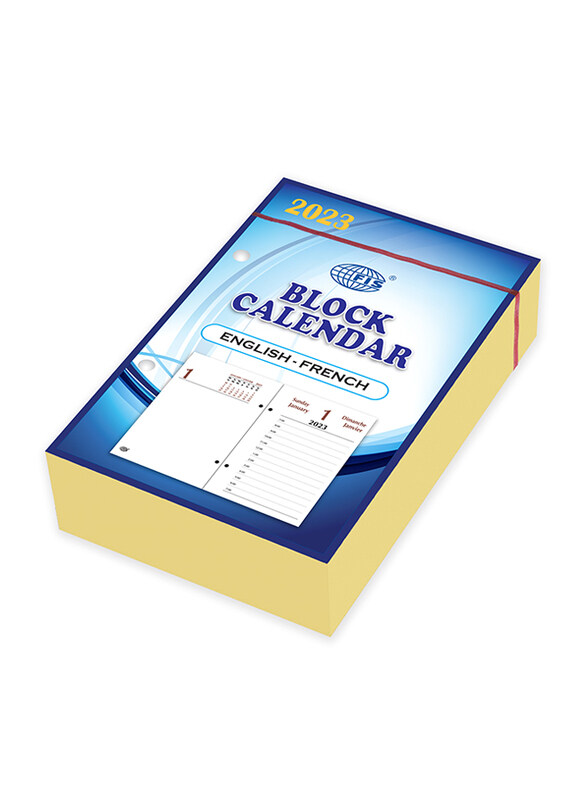 FIS 2023 Arabic & English Golden Block Calendar, 368 Sheets, 60 GSM, FSBCEFG23, White
FIS 2023 Arabic & English Golden Block Calendar, 368 Sheets, 60 GSM, FSBCEFG23, White