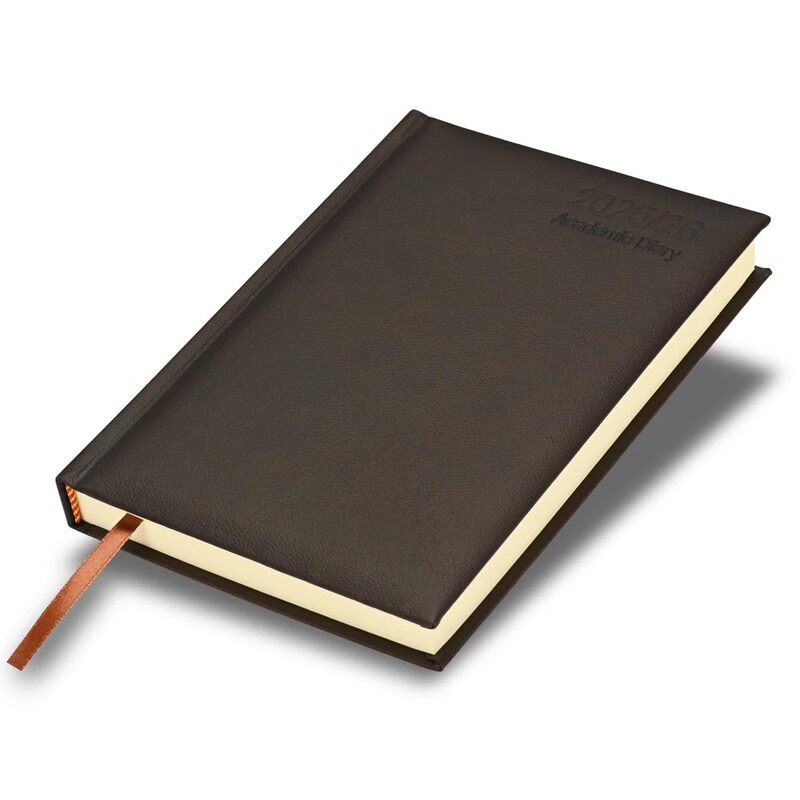 FIS 2025-2026 ACADEMIC DIARY, A5 Size(148x210mm) with Italian PU Cover Materials, 1 Side Padded Cover, English, 70gsm Italian Ivory Paper, Dark Brown
FIS 2025-2026 ACADEMIC DIARY, A5 Size(148x210mm) with Italian PU Cover Materials, 1 Side Padded Cover, English, 70gsm Italian Ivory Paper, Dark Brown