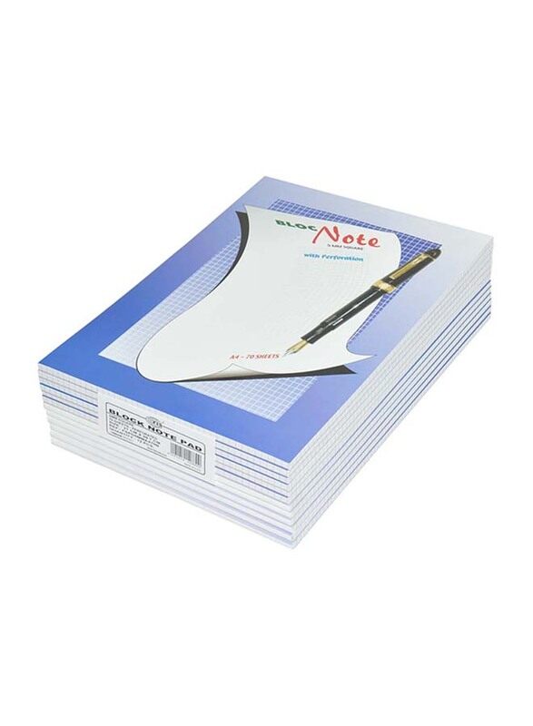 FIS 12-Piece Micro Perforated Writing Pad Set, 5mm, 70 Sheets, A4 Size, FSPD5MMA470B, White
FIS 12-Piece Micro Perforated Writing Pad Set, 5mm, 70 Sheets, A4 Size, FSPD5MMA470B, White
