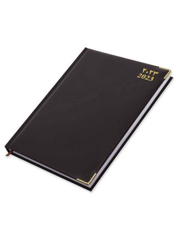 FIS 2023 Arabic/English Vinyl Cover Diary with 1-Side Padded Gold Corner, 320 Sheets, 60 GSM, A4 Size, FSDI48AEG23CH, Chocolate
FIS 2023 Arabic/English Vinyl Cover Diary with 1-Side Padded Gold Corner, 320 Sheets, 60 GSM, A4 Size, FSDI48AEG23CH, Chocolate