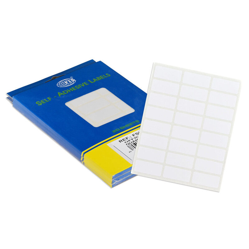 FIS Office Labels, 15x35 mm Sticker Size, 24 Labels Per Sheet, 20 Sheets Per Packet, Pack of 3, Color White - FSLA1535-3
FIS Office Labels, 15x35 mm Sticker Size, 24 Labels Per Sheet, 20 Sheets Per Packet, Pack of 3, Color White - FSLA1535-3
